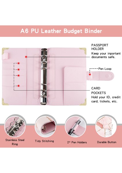 Renk 1 A6 Renkli Para Bütçe Planlayıcısı Fermuarlı Bağlayıcı Zarflar Bütçeleme Için Nakit Zarflar Bağlayıcı Defter Için Para Organizatör (Yurt Dışından) modelleri