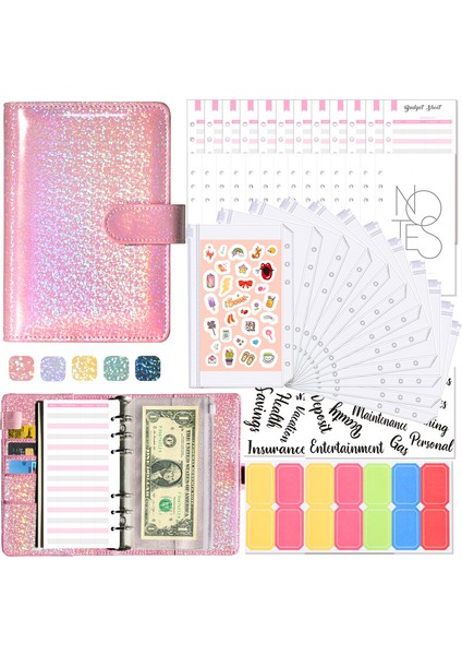 Boş A6 Kasa Defteri Bağlayıcı Bütçe Planlayıcısı Defter Kapağı Klasörü A6 Boyutu 6 Delikli Bağlayıcı Cep Plastik Bağlayıcı Fermuar Para Tasarruf Zarfı (Yurt Dışından) fiyatları