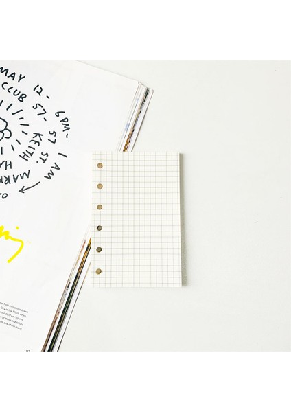 A6 Izgara 6 Delikli Defter A5 A6 Iç Sayfa Dolum Kağıtları Çizgi Izgara Noktalar Yapılacaklar Listesi Günlük Haftalık Aylık Planlayıcı Kitap Içinde Kağıt (Yurt Dışından)