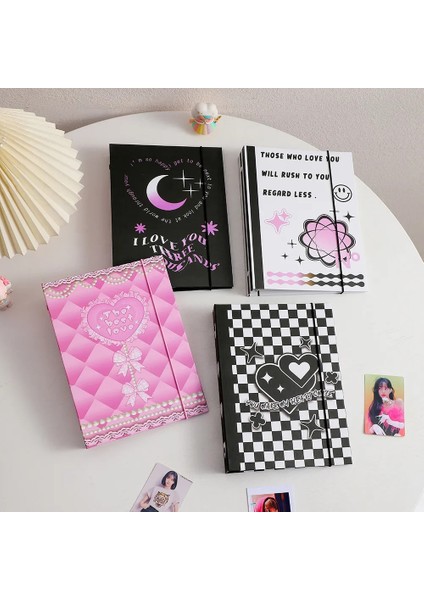 4 Kuşak Çanta-10 Adet Skysonıc Papeleria A5 Bağlayıcı Halkası Sert Kapak Toplama Kitap Inci Kalp Dergisi Yedekler Bandaj Kartpostallar Etiket Organizatör (Yurt Dışından) modelleri