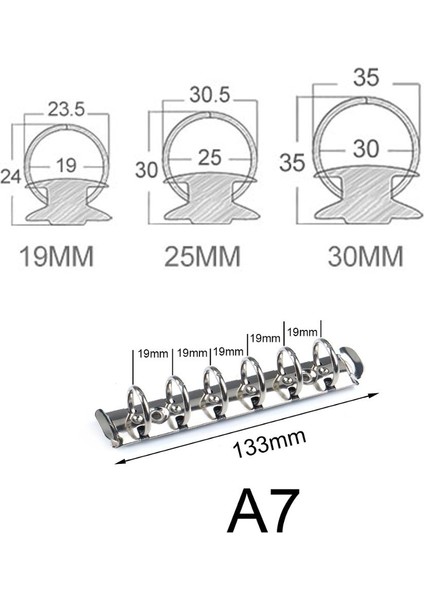 Gümüş A7 19 mm Metal Spiral Halkalar Bağlayıcı Klip 2 Çift Vidalı Günlüğü Dizüstü Planlayıcısı A7 Bağlayıcı Klip Dosya Klasörü (Yurt Dışından) fiyatları