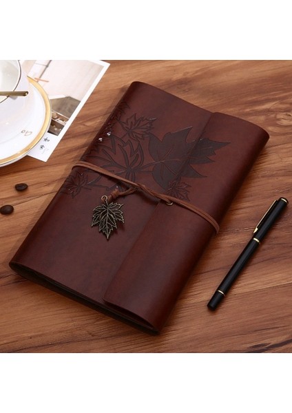 Stil 3 A6 Vintage Gezginler Bağlayıcı Defter Boş Kraft Günlüğü Pu Deri Gevşek Yaprak Not Defteri Dergisi Eskiz Defteri Ofis Malzemeleri A7/a6/a5 (Yurt Dışından)