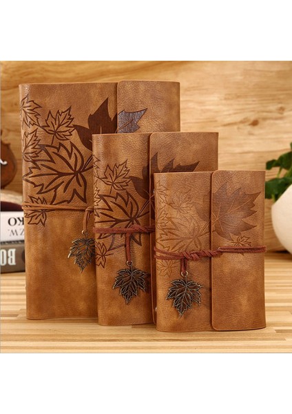 Stil 3 A6 Vintage Gezginler Bağlayıcı Defter Boş Kraft Günlüğü Pu Deri Gevşek Yaprak Not Defteri Dergisi Eskiz Defteri Ofis Malzemeleri A7/a6/a5 (Yurt Dışından)