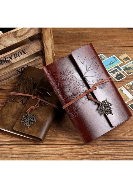 Stil 3 A6 Vintage Gezginler Bağlayıcı Defter Boş Kraft Günlüğü Pu Deri Gevşek Yaprak Not Defteri Dergisi Eskiz Defteri Ofis Malzemeleri A7/a6/a5 (Yurt Dışından)