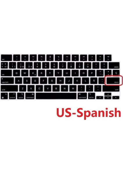 Ispanyolca-Abd Ince Tpu Klavye Kaplaması Için Macbook Air M2 2022 A2681 Ab Abd Ingilizcesi Ispanyolca Rusça Fransızca Arapça Klavye Kapağı Dizüstü Cilt (Yurt Dışından)