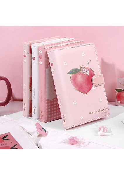 Bir Sürü Şeftali A5 Kawaii Defter Sevimli Şeftali Kız Renkli Sayfa Çizim Manyetik Düğme Deri Günlük Günlük Planlayıcı Gündem Not Defteri Kitap (Yurt Dışından) fiyatları