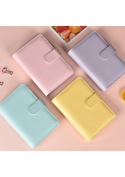 Sadece Kapak Pembe A5 A5 A6 A7 Macaron Renk 6 Telli Pu Klipsli Defter Deri Gevşek Yaprak Defter Kapağı Defterler Dergisi Kawaii Kırtasiye (Yurt Dışından)