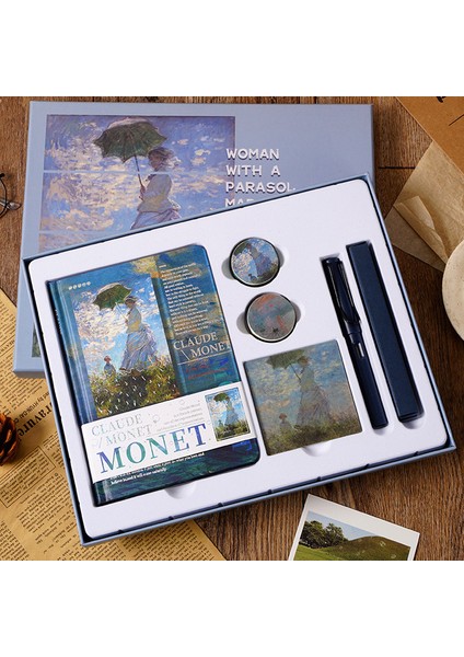 Kalem Seti Dizüstü Vintage Washi Bantlar Imi Etiket Dolma Kalem Kırtasiye Seti Takım Elbise Sketchbook Libretas Günlüğü 2023 Van Gogh Defterler (Yurt Dışından)