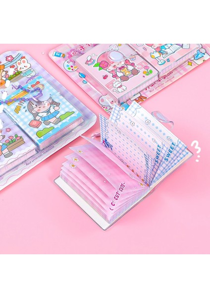 A-2 Adet Rastgele 2 Adet Sevimli Mini Dizüstü Kawaii Renkli Sayfa Günlüğü Gündem Planlayıcısı Kore Kırtasiye Dergisi Not Defteri Çocuklar Hediyeler Ofis Malzemeleri (Yurt Dışından)