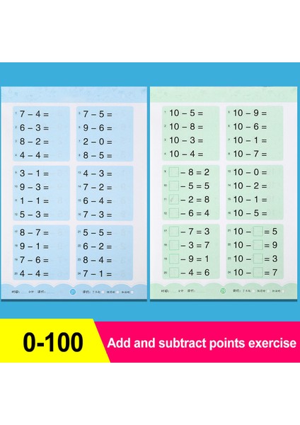 0--10 Aritmetik B 80 Sayfa/kitap Toplama ve Çıkarma Matematik Çocukların Öğrenme Çalışma Kitabı El Yazısı Aritmetik Alıştırma Kitapları Defterler (Yurt Dışından) indirimleri