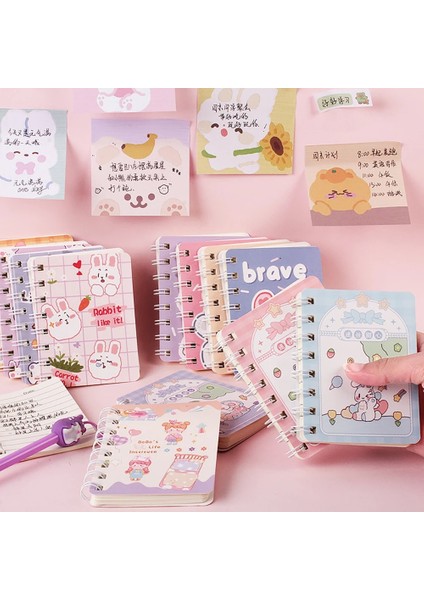 Styleb A7 1 Adet 80 Sayfalık Yaratıcı Karikatür Bobin Kitap Öğrenci Okul Kaynağı Cep Dizüstü Eskiz Defteri Taşınabilir Mini Not Defteri Kawaii Kırtasiye (Yurt Dışından) fırsatları