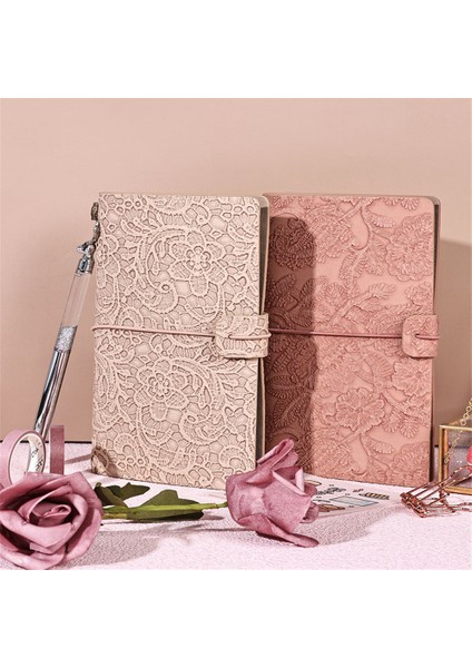 Koyu Yeşil A6 A6 Vintage Dizüstü Dergisi Kabartmalı Dantel Defterler Morandi Bloknotlar Retro Sketchbook Seyahat Günlüğü Yazma Kağıt Kırtasiye (Yurt Dışından) modelleri