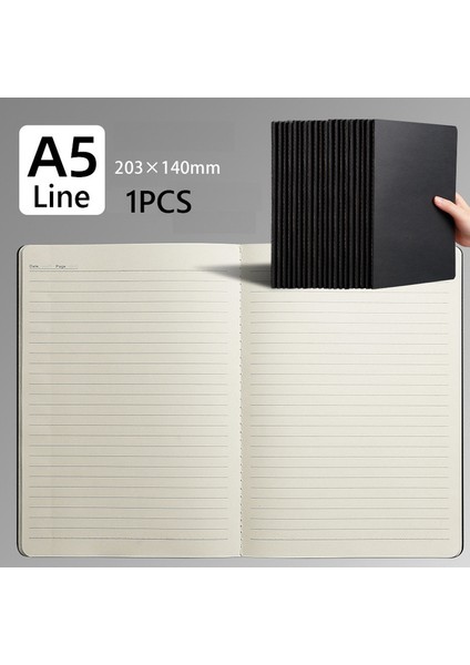A5 Siyah Çizgi A4/a5/b5 Dizüstü Öğrenci Çalışma Kitabı Kraft Kağıt Not Defteri Iç Sayfa Boş Yatay Çizgi Izgara Öğrenci Için Isteğe Bağlı Alıştırma Kitabı (Yurt Dışından)