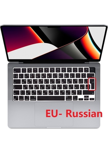 Rusça-Ab Ince Tpu Klavye Kaplaması Için Macbook Air M2 2022 A2681 Ab Abd Ingilizce Ispanyolca Rusça Fransızca Arapça Klavye Kapağı Dizüstü Cilt (Yurt Dışından)