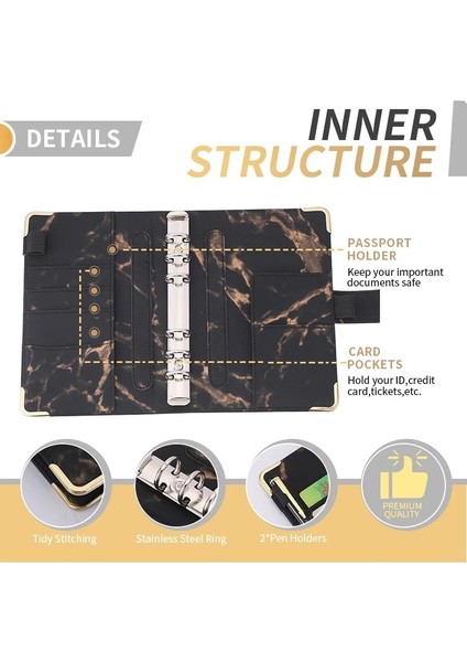 Sarı A6 Mermer Para Bütçe Planlayıcısı Fermuarlı Zarflar, Bütçeleme Için Nakit Zarflar, Bütçe Binde Için Para Organizatör (Yurt Dışından) modelleri