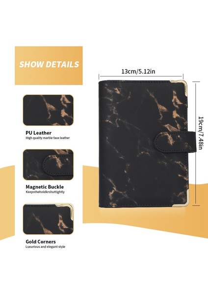 Sarı A6 Mermer Para Bütçe Planlayıcısı Fermuarlı Zarflar, Bütçeleme Için Nakit Zarflar, Bütçe Binde Için Para Organizatör (Yurt Dışından) fırsatları