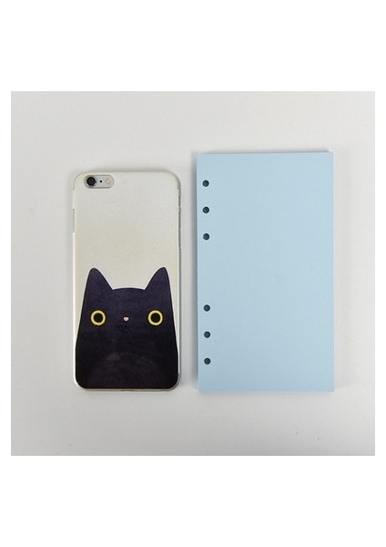 Boş Mavi A5 40 Sayfa Kawaii A5 A6 Gevşek Yaprak Defter Dolum Spiral Bağlayıcı Dizin Kağıdı Iç Sayfalar Günlük Planlayıcı Çizgi Izgara Boş Gündem (Yurt Dışından)