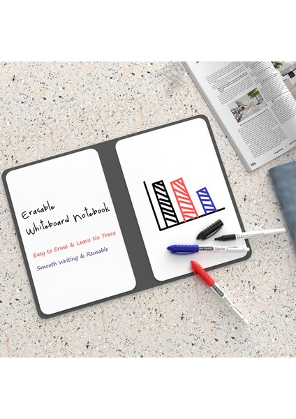 3 Renkli Işaretleyiciler Su Bazlı Işaretleyiciler ile Kuru Silme Beyaz Tahta Defter Ev Ofis Okul Öğrenme Planlayıcısı Için Manyetik Olmayan Küçük Beyaz Tahta (Yurt Dışından) fırsatları