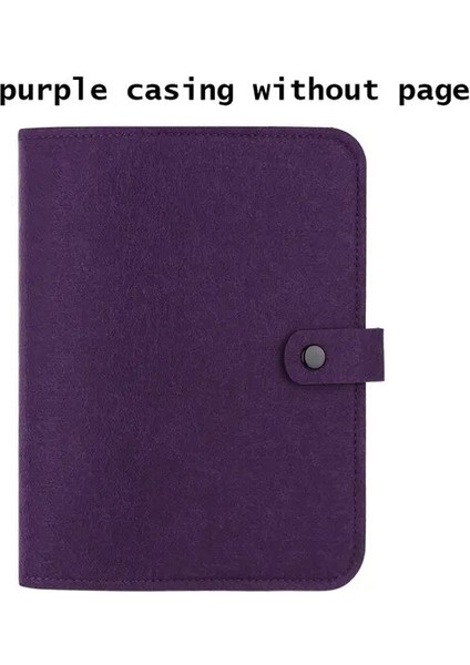 Mor A5 Yeni A5 A6 Keçe Kabuk Defter Bezi Kumaş Defter Halka Bağlayıcı Günlüğü Defter Kağıdı Tutucu Taşınabilir Günlüğü Kırtasiye Hediye (Yurt Dışından)