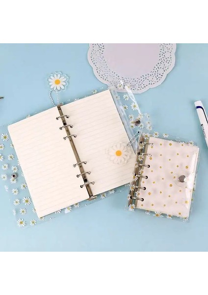 45 Sayfa Izgara A7 A6 A7 Sevimli Papatya Spiral Ciltli Defter Gündem Kapak Saklama Çantası Gevşek Yaprak Halka Bağlayıcı Kawaii Okul Ofis Malzemeleri (Yurt Dışından) modelleri