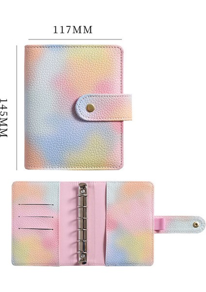 A7 Gökkuşağı 1 A7 Pu Deri Bağlayıcı Fermuar Para Tasarruf Zarfı A7 Flip Bütçe Planlayıcısı Defter Kapağı Klasör Gündem Kırtasiye Malzemeleri Organizatör (Yurt Dışından)