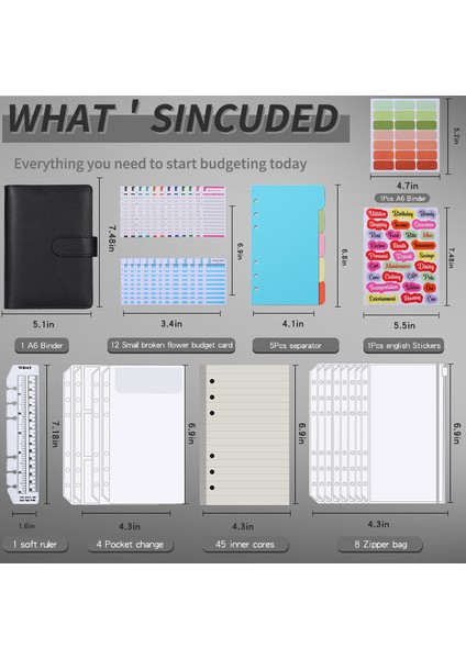 Mavi A6 Para Bütçe Planlayıcısı Bağlayıcı Iç Sayfa Fermuarlı Zarflar Bütçeleme Için Nakit Zarflar A6 Nakit Budgetbinde Için Para Organizatör (Yurt Dışından) fırsatları