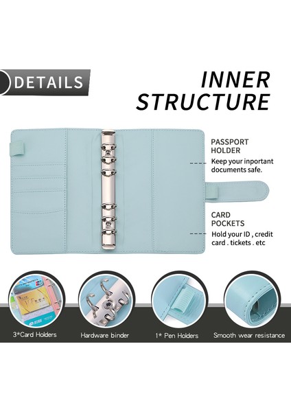 Mavi A6 Para Bütçe Planlayıcısı Bağlayıcı Iç Sayfa Fermuarlı Zarflar Bütçeleme Için Nakit Zarflar A6 Nakit Budgetbinde Için Para Organizatör (Yurt Dışından) indirimleri