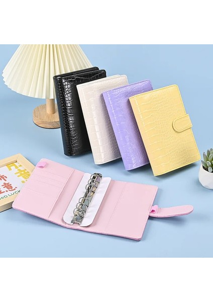 Zanaat Boş A5 A5 A6 A7 Timsah Rengi 6 Telli Pu Klipsli Defter Deri Gevşek Yaprak Defter Kapağı Defterler Dergisi Kırtasiye (Yurt Dışından)