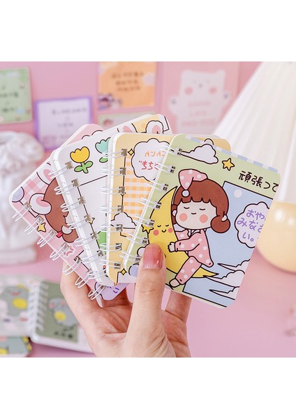 Stil 1 1 Adet A7 Kawaii Günlüğü Cep Kitabı Sevimli Çiçek Bobin Kitap Aşk Not Defteri Öğrenci Mini Günlük Defteri Ofis Aksesuarları (Yurt Dışından)
