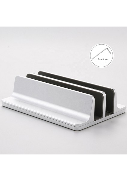Silver-Daule Ayarlanabilir Dikey Stand Mac Mini Alüminyum Alaşım Dizüstü Masaüstü Standı Apple Mac Için Kaymaz Ayarlanabilir Bilgisayar Tutucu (Yurt Dışından)