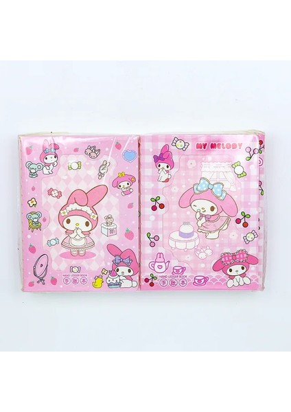 16 Adet Melody 4/16 Adet Sanrio Aile Karikatür Defter Sevimli Melody Kuromi Cinnamoroll Öğrencileri Renkli Sayfa Delikli Kapak Araba Hattı Defter (Yurt Dışından)