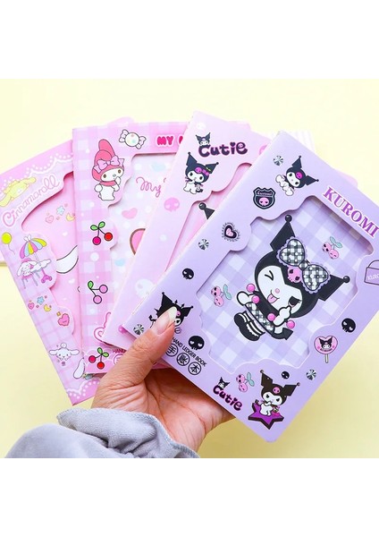 16 Adet Melody 4/16 Adet Sanrio Aile Karikatür Defter Sevimli Melody Kuromi Cinnamoroll Öğrencileri Renkli Sayfa Delikli Kapak Araba Hattı Defter (Yurt Dışından) fiyatları