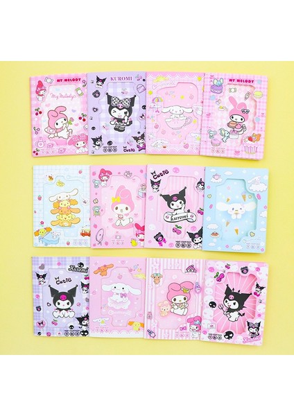 16 Adet Melody 4/16 Adet Sanrio Aile Karikatür Defter Sevimli Melody Kuromi Cinnamoroll Öğrencileri Renkli Sayfa Delikli Kapak Araba Hattı Defter (Yurt Dışından) modelleri