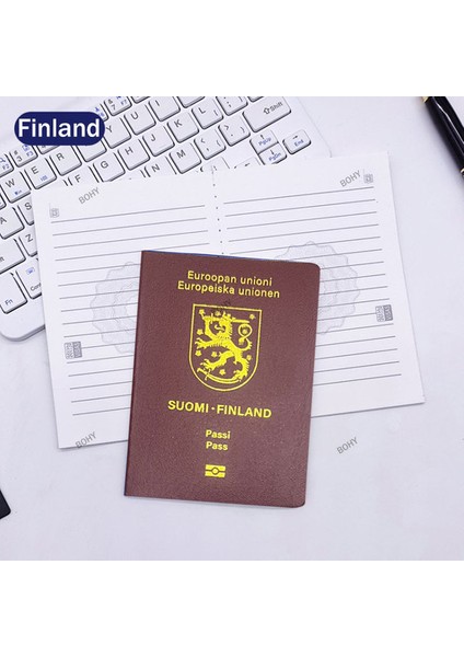 Finlandiya 9X12.5 cm 32 Ülke Pasaport Dizüstü Prop Yaratıcı Hediye Filme Simülasyon Dergisi Kırtasiye Okul Malzemeleri Için (Yurt Dışından)