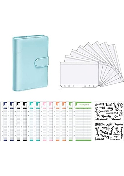 A Renkli Kapak A6 A6 Pu Deri Defter Bağlayıcı Bütçe Nakit Zarflar Planlayıcı Organizatör Bağlayıcı Cepler Kategoriler Para Tasarrufu Için Etiket Etiket (Yurt Dışından) fiyatları