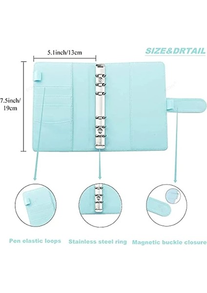 A Renkli Kapak A6 A6 Pu Deri Defter Bağlayıcı Bütçe Nakit Zarflar Planlayıcı Organizatör Bağlayıcı Cepler Kategoriler Para Tasarrufu Için Etiket Etiket (Yurt Dışından) modelleri