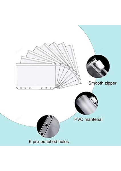 A Renkli Kapak A6 A6 Pu Deri Defter Bağlayıcı Bütçe Nakit Zarflar Planlayıcı Organizatör Bağlayıcı Cepler Kategoriler Para Tasarrufu Için Etiket Etiket (Yurt Dışından) fırsatları