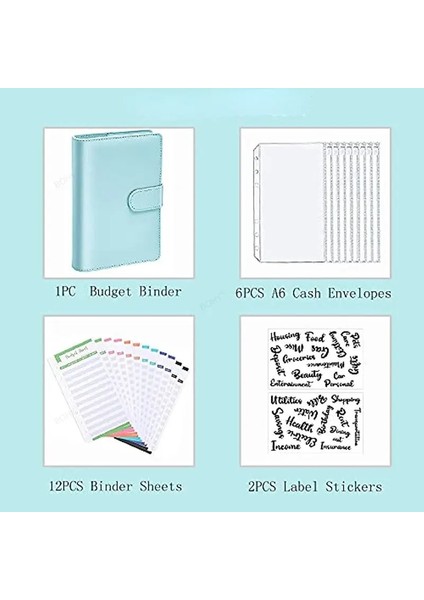 A Renkli Kapak A6 A6 Pu Deri Defter Bağlayıcı Bütçe Nakit Zarflar Planlayıcı Organizatör Bağlayıcı Cepler Kategoriler Para Tasarrufu Için Etiket Etiket (Yurt Dışından) indirimleri