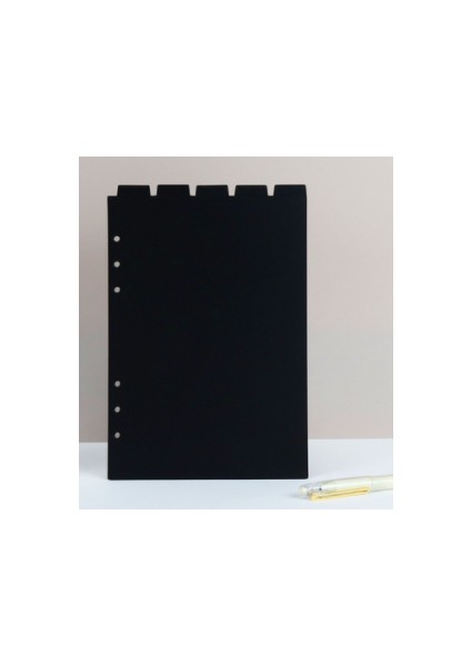 A5 Siyah A5 A6 A7 Pembe Endeks Bölücü Sevimli 6 Delik Bağlayıcı Planlayıcısı Dizüstü Kırtasiye Defter Kağıdı Bölücü Aksesuarları (Yurt Dışından)