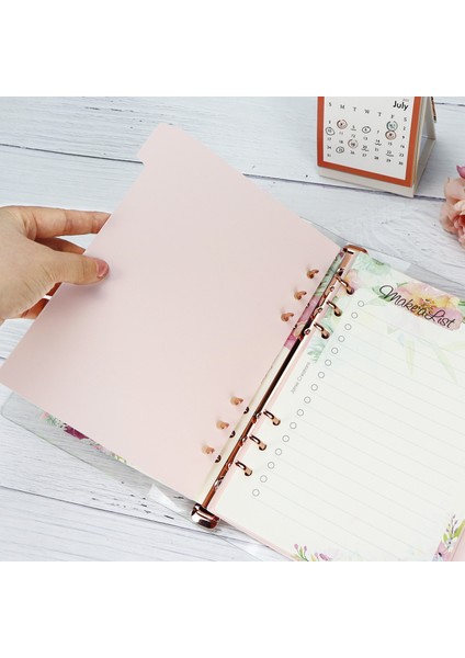 A5 Siyah A5 A6 A7 Pembe Endeks Bölücü Sevimli 6 Delik Bağlayıcı Planlayıcısı Dizüstü Kırtasiye Defter Kağıdı Bölücü Aksesuarları (Yurt Dışından) modelleri