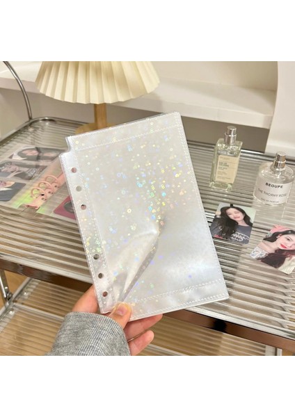 2 Kuşak A6 A6 Geniş Şeffaf Pvc Gevşek Yapraklı Kılıf Ekle Renkli Klip Gevşek Yapraklı Kitap 3 "6" Cukarbon Küçük Kart Kartpostal Depolama Kırtasiye (Yurt Dışından) fırsatları