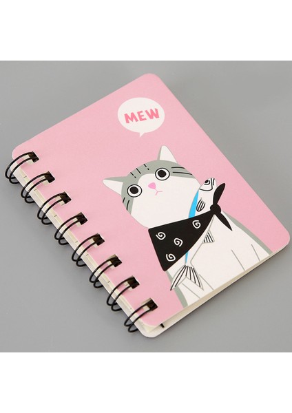 Stil 6 A7 Mini Spiral Defter Karikatür Kedi Not Defteri Kawaii Kişisel Günlüğü Planlayıcısı Yatay Çizgi Defter Okul Ofis Arzı 80 Sayfa (Yurt Dışından)