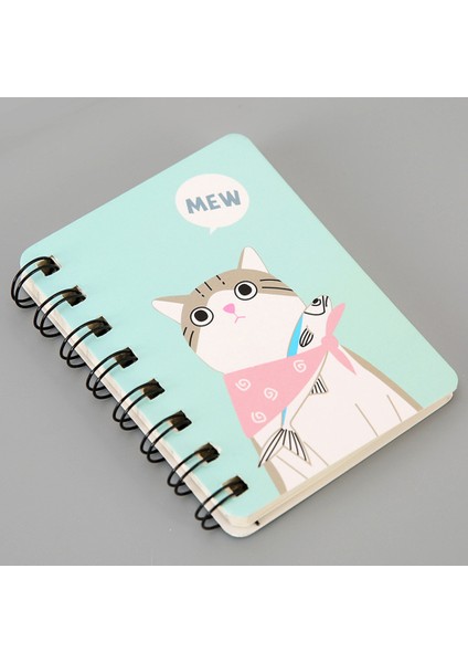 Stil 6 A7 Mini Spiral Defter Karikatür Kedi Not Defteri Kawaii Kişisel Günlüğü Planlayıcısı Yatay Çizgi Defter Okul Ofis Arzı 80 Sayfa (Yurt Dışından)