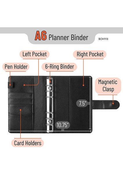 Pembe Kapak A6 2023 Bütçe Bağlayıcı Fermuar Zarflar Organizatör Nakit Zarflar Bütçeleme Para Tasarrufu A6 Planlayıcısı 6 Cepler Etiket Aksesuarları (Yurt Dışından) modelleri