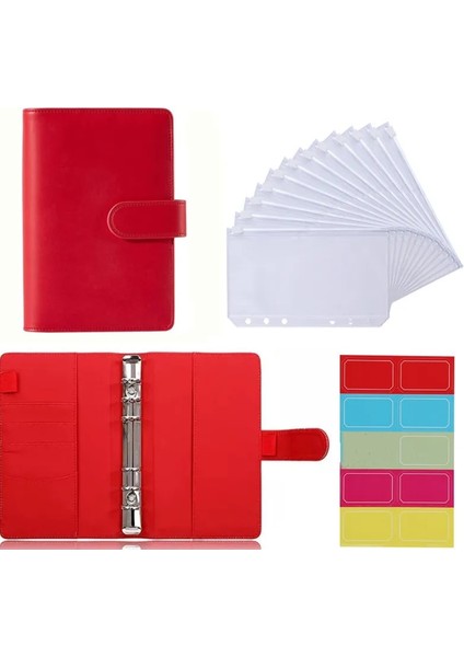 6 Adet A6 A5 A6 Pu Deri Defter Bağlayıcı Bütçe Planlayıcısı Organizatör 6 Halka Bağlayıcı 12 Bağlayıcı Cepler ve 1 Sayfalık Bütçe Sayfaları Etikel (Yurt Dışından) fırsatları