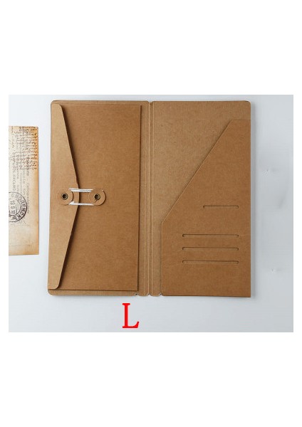 L Standart 210X110MM Vintage Kraft Seyahat Dizüstü Kartları Saklama Çantası (Yurt Dışından)
