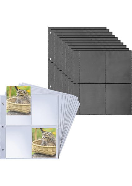 Şeffaf A5 80 Cep A5 3 Yüzük 4 Cep 10 Sayfa Dosyalayıcı Fotoğraf Kartları Dolum Fotoğraf Albümü Kılıfları Çift Taraflı Ticaret Kartı Sayfa Koruyucuları (Yurt Dışından) fiyatları