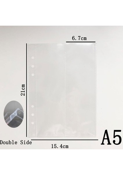 15 Yaprak Yiwi A5 Macaron Pu Deri Bağlayıcı Kollu 1 P 2 P 4 P Şeffaf Fotoğraf Albümü Bağlayıcı Dolum Iç Kollu Fotocard Tutucu (Yurt Dışından)