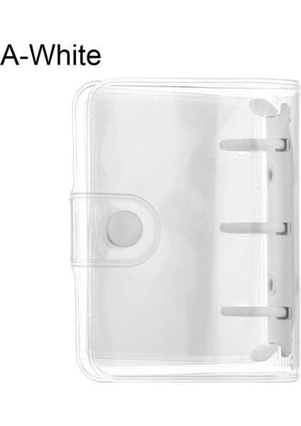 10X8 cm Mini 3 Delik Gevşek Yaprak Bağlayıcı Defter Kapağı Pvc Taşınabilir Bloknot Dosya Klasörü Yaratıcı Cep Günlüğü Ofis Kırtasiye Malzemeleri (Yurt Dışından)