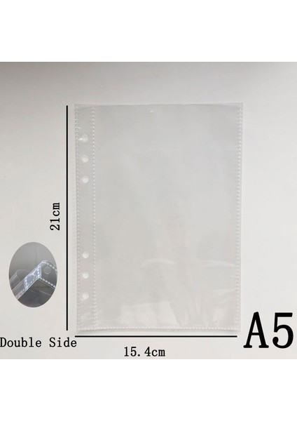 15 Yaprak Yiwi A5 Macaron Pu Deri Bağlayıcı Kollu 1 P 2 P 4 P Şeffaf Fotoğraf Albümü Bağlayıcı Dolum Iç Kollu Fotocard Tutucu (Yurt Dışından)